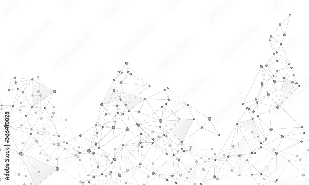 Gometric plexus structure cybernetic concept.