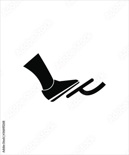 foot with brake icon,vector best flat icon.