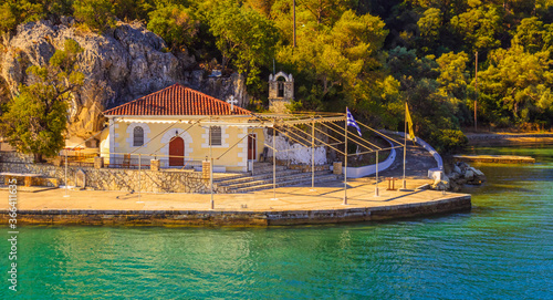 The old church,Agia Kiriaki in Nydri village.Lefkada island,Greece.