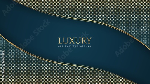 Golden Dotted Halftone Luxury Elegant Background