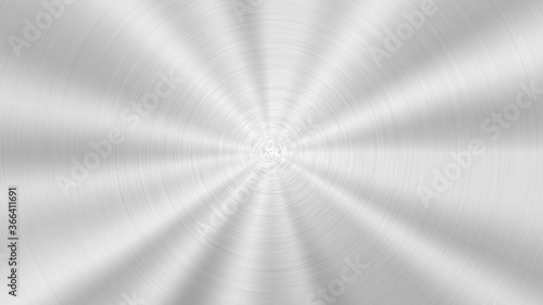 Brushed Aluminum Steel Iron Metal Alloy Radial Texture Background photo