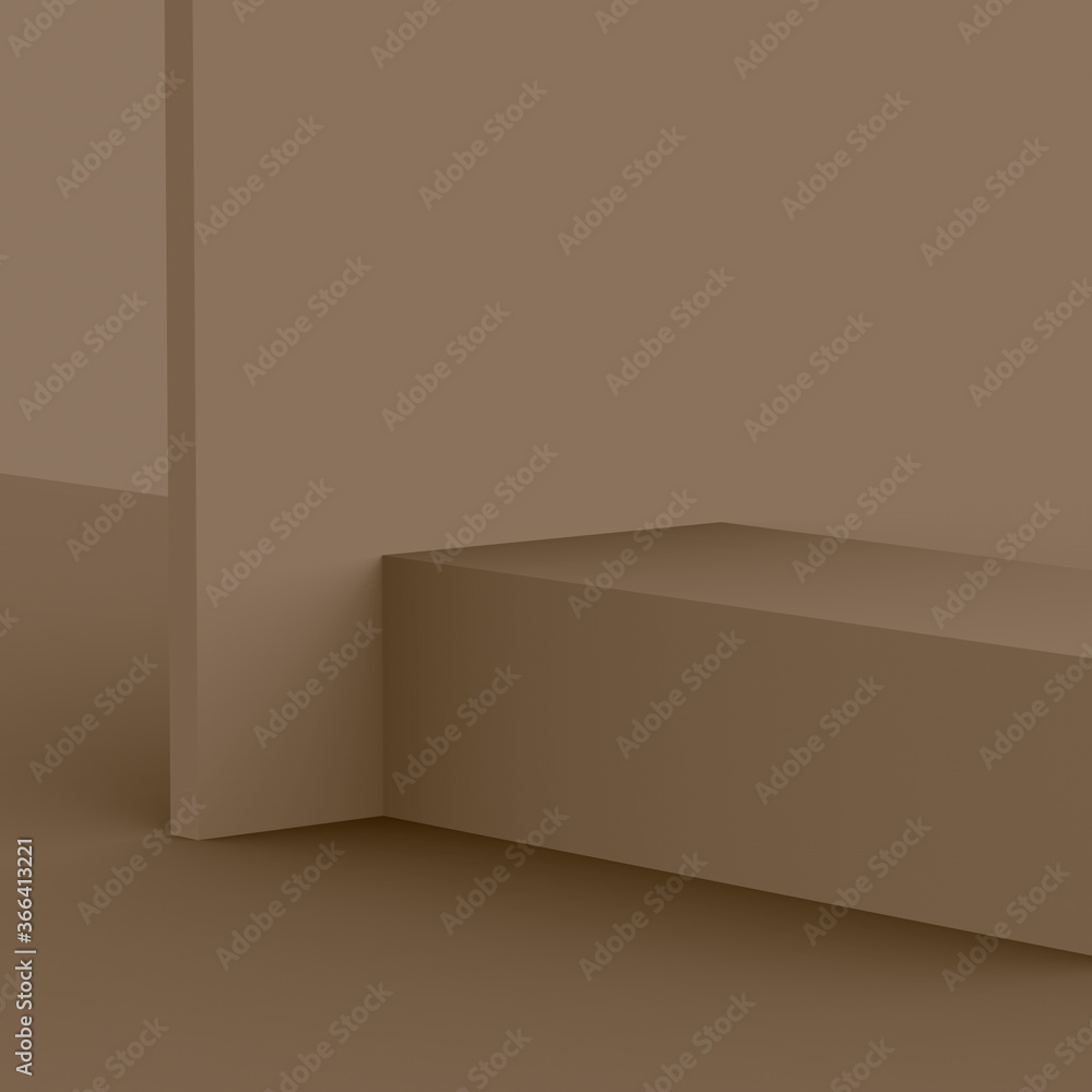 3d brown cube and box podium minimal scene studio background. Abstract 3d geometric shape object illustration render. Natural color tones. 3d brown cube and box podium minimal scene studio background. Abstract 3d geometric shape object illustration render. Natural color tones.