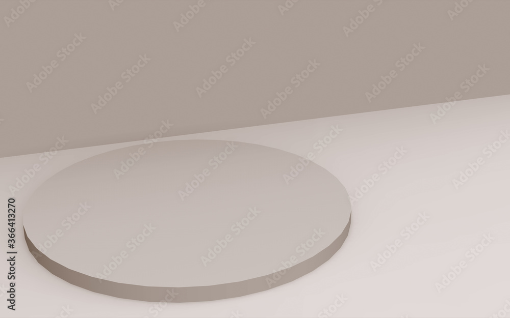 3d brown cream cylinder podium minimal studio background. Abstract 3d geometric shape object illustration render. Display for cosmetic perfume fashion product. 3d brown cream cylinder podium minimal studio background. Abstract 3d geometric shape object illustration render. Display for cosmetic perfume fashion product.