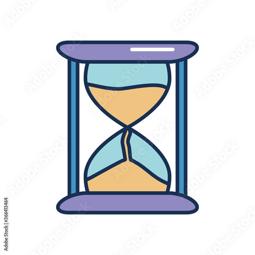 hourglass icon, line fill style