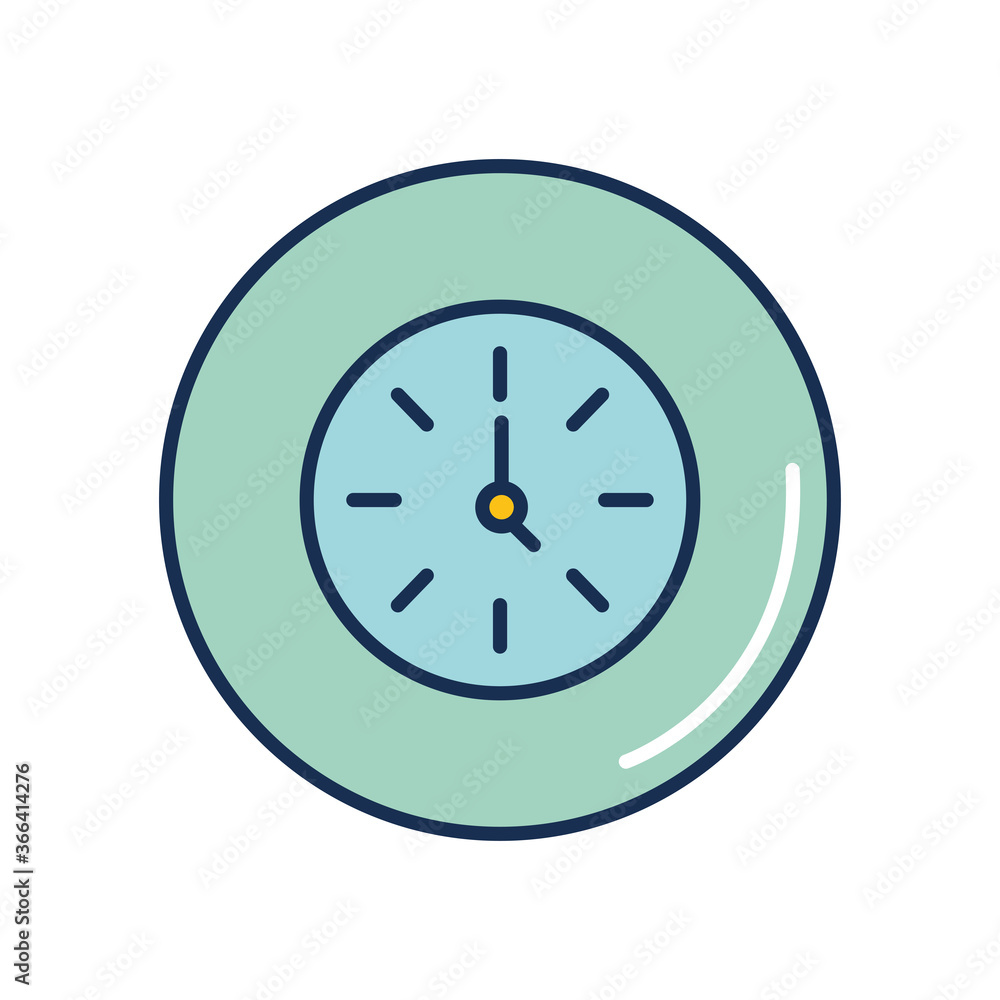 round clock icon, line fill style round clock icon, line fill style