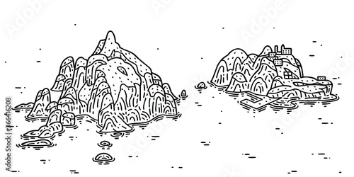 Dokdo Island. This is an island between the southwestern part of the East Sea, Ulleungdo and the Oki Islands.