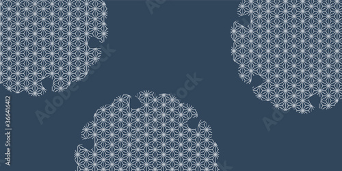 雪輪　麻の葉　和柄　背景