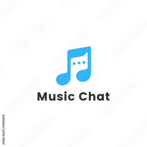 music chat creative logo vector white background