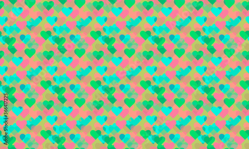 Multicolored hearts