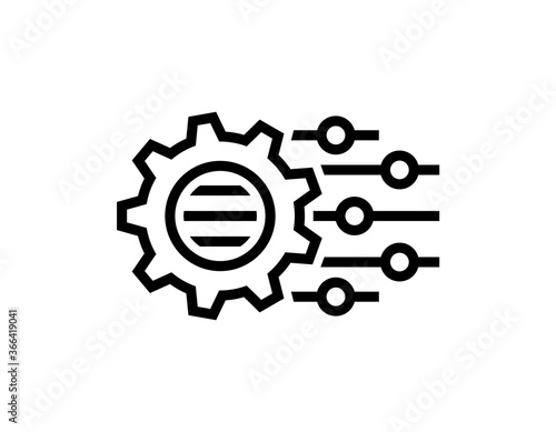 Adjustment settings vector linear icon.