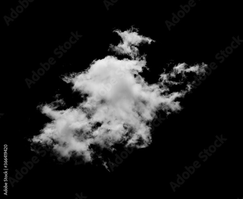 The Clouds isolated on black background