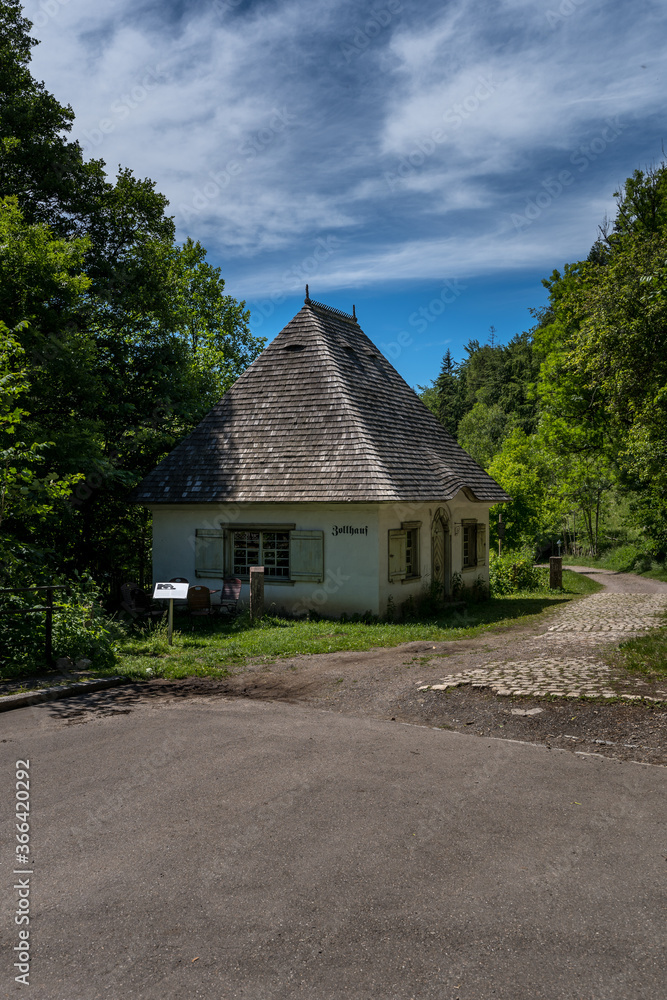 An old Customs House(Zollhaus) at the Ravenna gorge viaduct in Breitnau, Germany