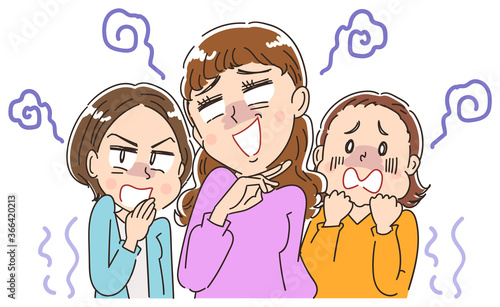 噂をする女性グループ 悪口 愚痴 人間関係トラブル