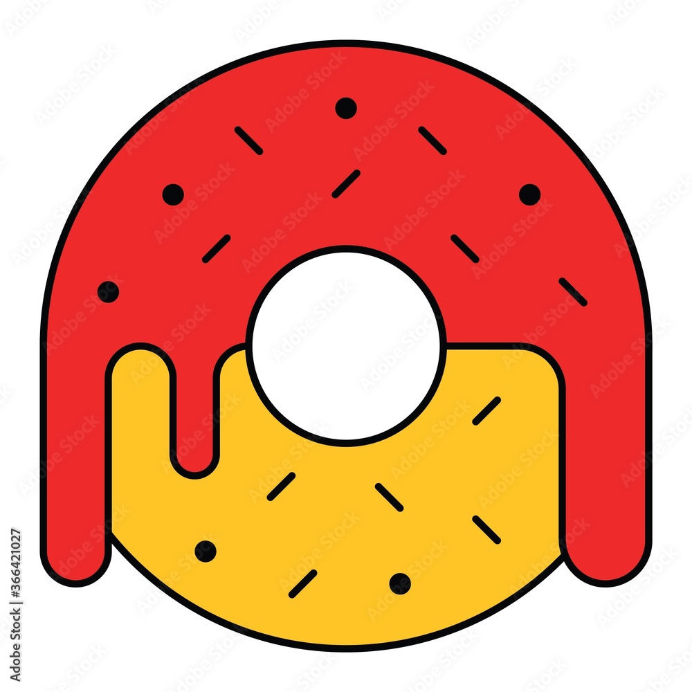 Fototapeta premium Donut, United state independence day related icon