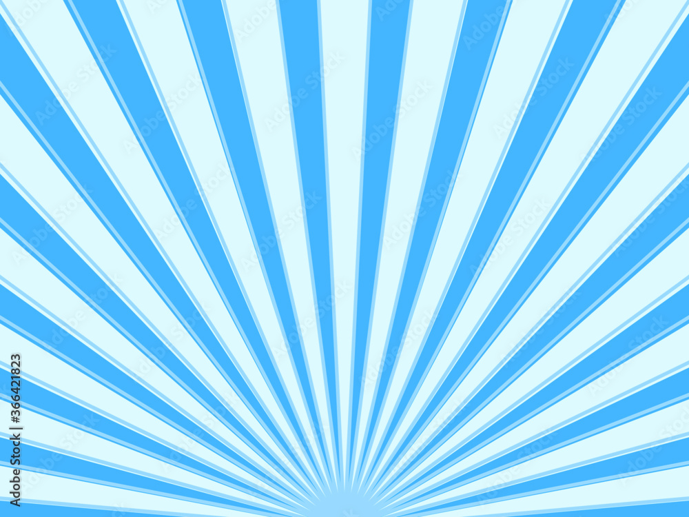 Sunburst rays light blue and white background. sunbeam star burst. Vector illustration