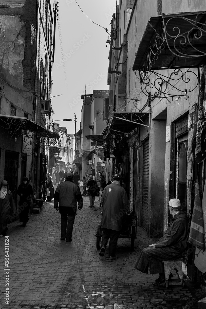 A busy alley in Morocco