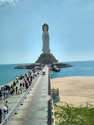Nanshan statue on Hainan Island in China.