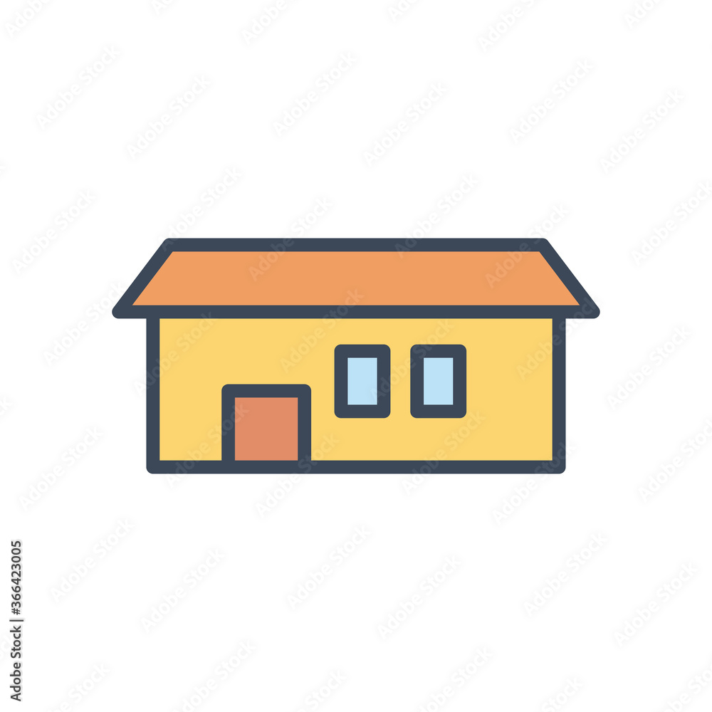 house with windows and door line and fill style icon vector design house with windows and door line and fill style icon vector design