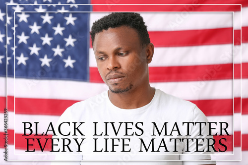 Sad African-American man ne...