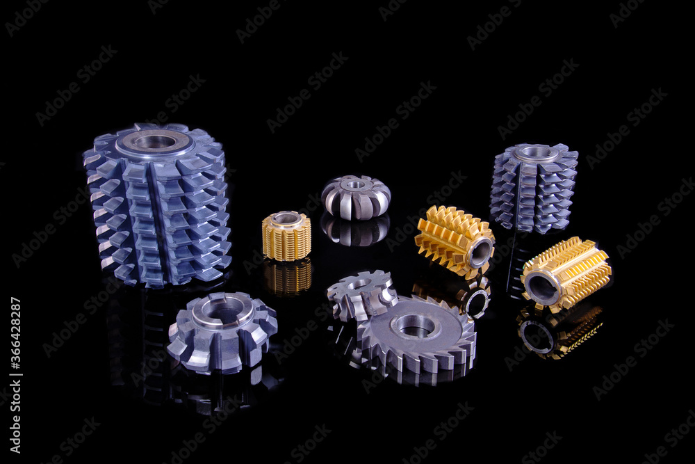 Rotaty tool, Routing tool, Router, Form relieved cutter, Formed tooth cutter, Hob gear, Worm hob, Cutting hob, metal, steel, chrome, tool Rotaty tool, Routing tool, Router, Form relieved cutter, Formed tooth cutter, Hob gear, Worm hob, Cutting hob, metal, steel, chrome, tool