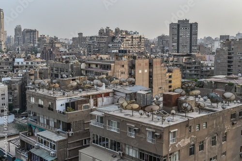 Urban landscape of the roofs of Cairo