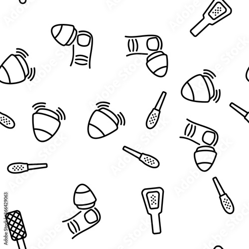 Callus Remover Tool. Foot Rasp For Treatment Of Hard Skin Vector Seamless Pattern Thin Line Illustration