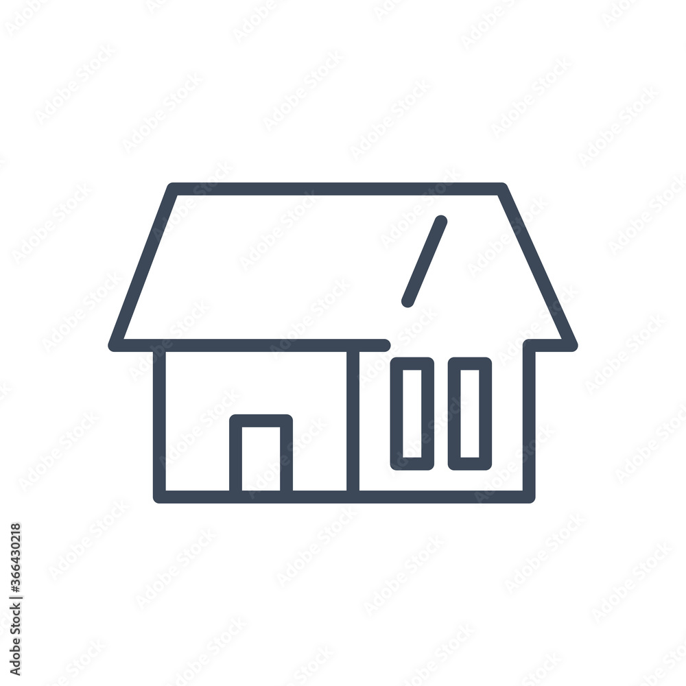 house with windows and door line style icon vector design house with windows and door line style icon vector design