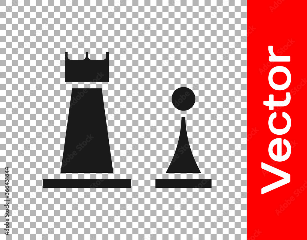 Black Chess icon isolated on transparent background. Business strategy. Game, management, finance. Vector Illustration. Black Chess icon isolated on transparent background. Business strategy. Game, management, finance. Vector Illustration.