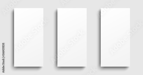Empty cover templates set vector. Vertical banners, brochures, posters. Simple realistic design.