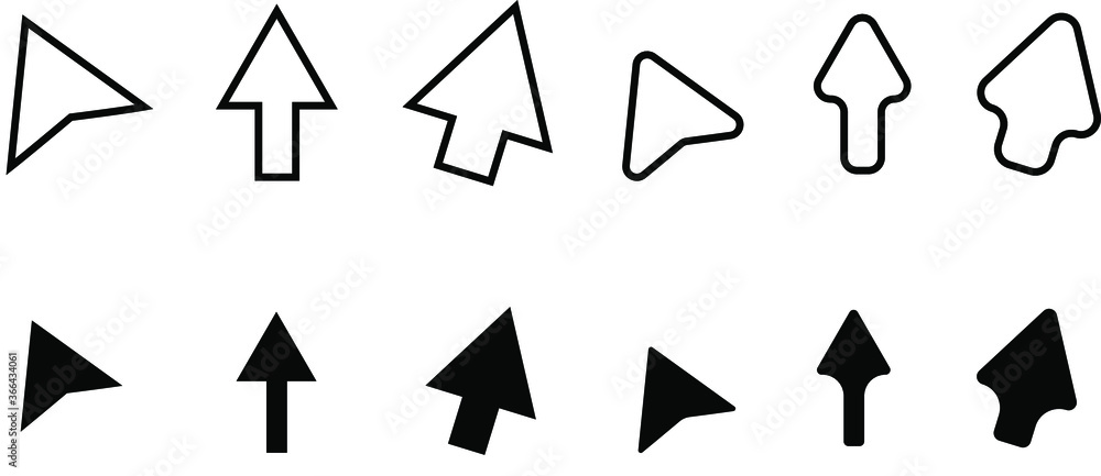 Arrows isolated shapes direction navigation Arrows isolated shapes direction navigation