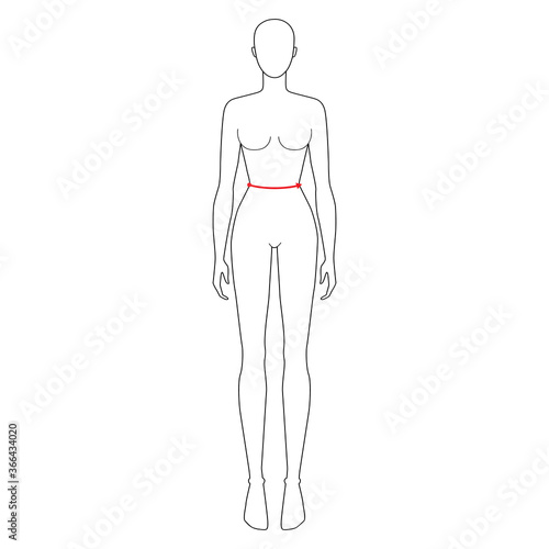Men to do waist measurement fashion Illustration for size chart. 7.5 head size boy for site or online shop. Human body infographic template for clothes. 