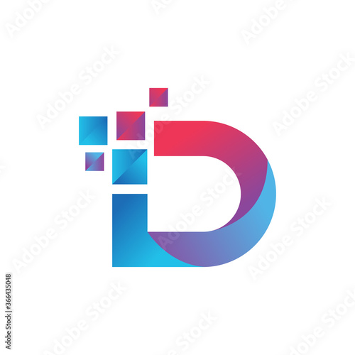 Letter D Logo Design, Vector, Template