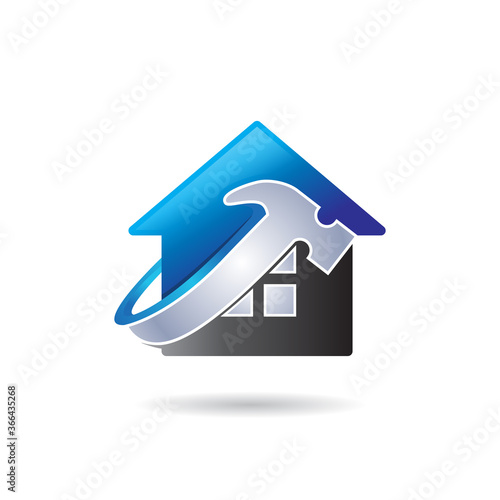 House Repair Logo, Icon, Vector