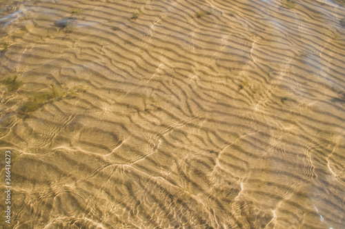 sand waves pattern under the water