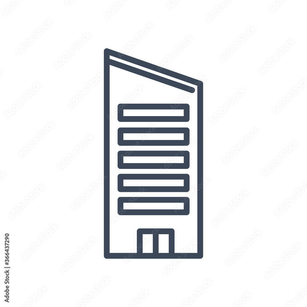 city building with windows line style icon vector design city building with windows line style icon vector design