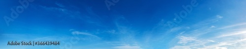 Panorama sky with beautiful cloud on a sunny day. Panoramic high resolution image.