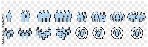 people and population icon set,vector and illustration