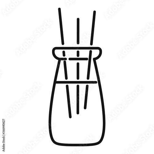 Ayurveda smell sticks icon. Outline ayurveda smell sticks vector icon for web design isolated on white background