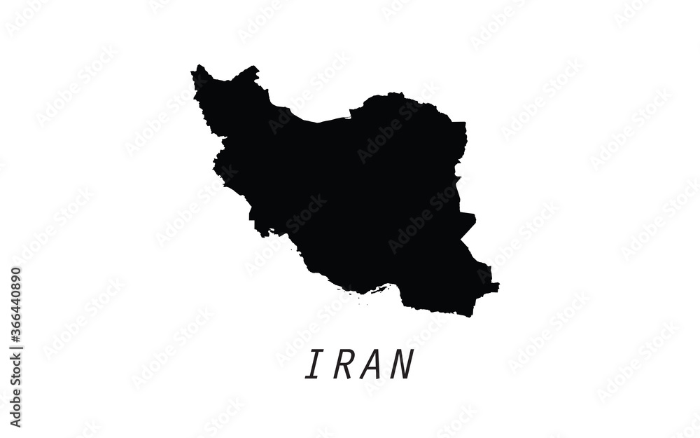 Iran map vector illustration