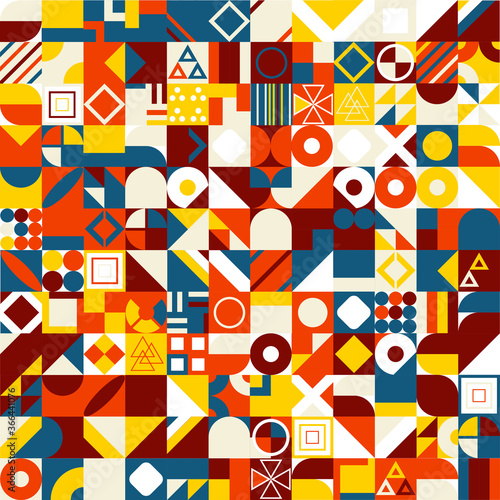 Abstract geometric pattern. Multicolor Figures. Texture for print and Banner. 