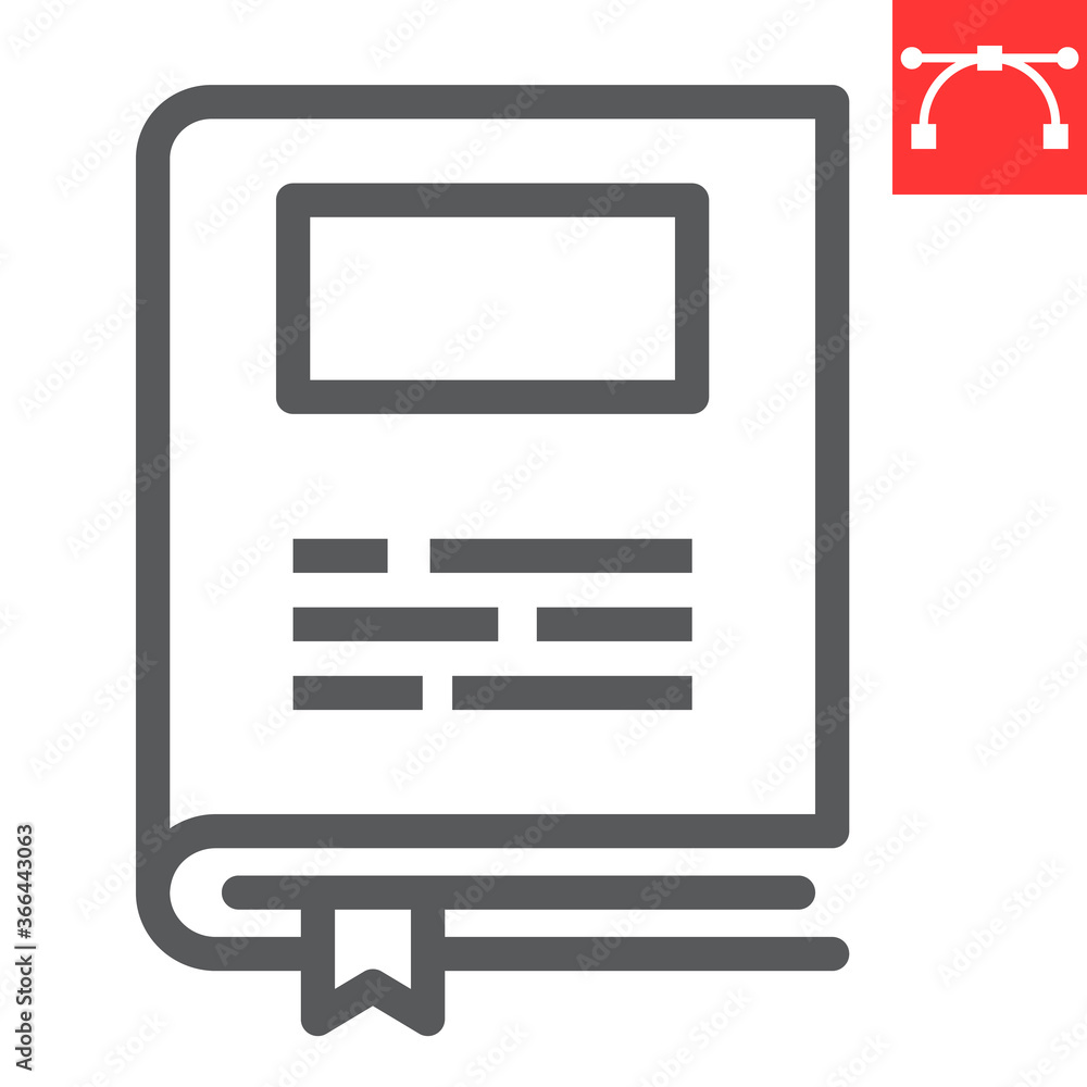 Book line icon, school and education, book sign vector graphics, editable stroke linear icon, eps 10. Book line icon, school and education, book sign vector graphics, editable stroke linear icon, eps 10.