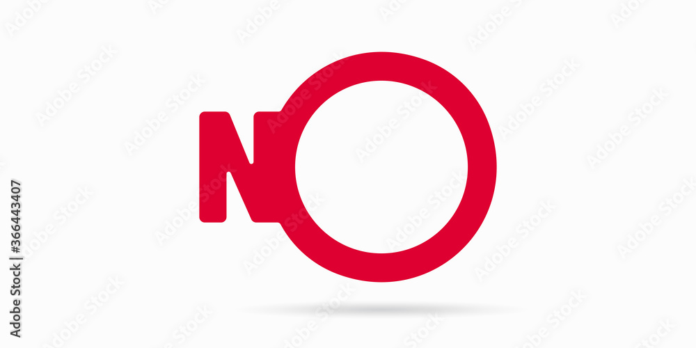 Red prohibition sign and word NO. Vector illustration Red prohibition sign and word NO. Vector illustration