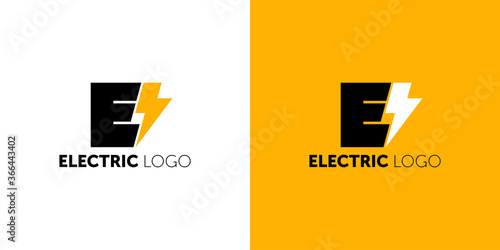 Electricity - vector logo template concept illustration. Gear factory sign. Technology mechanical symbol. Design element.