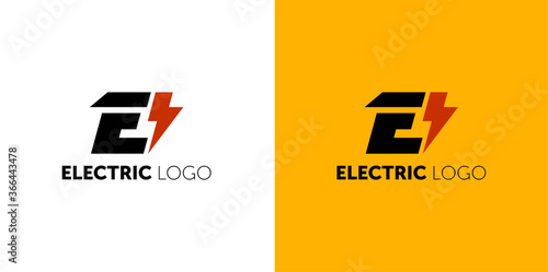 Electricity - vector logo template concept illustration. Gear factory sign. Technology mechanical symbol. Design element.