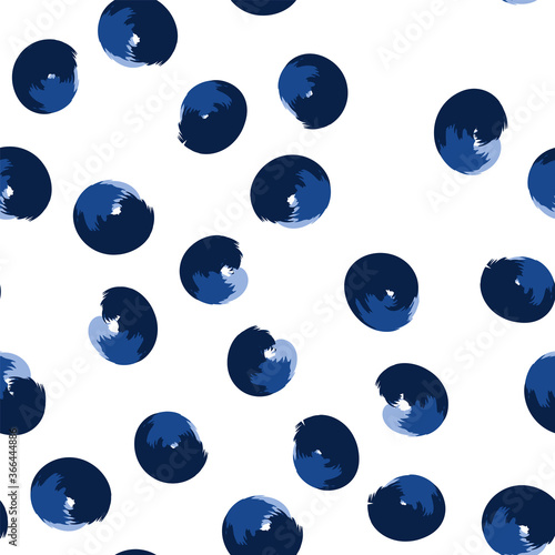 Indigo Stain Vector Seamless Pattern. Color 