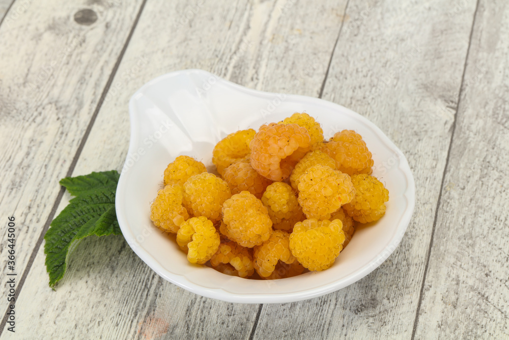 Sweet ripe tasty yellow raspberry Sweet ripe tasty yellow raspberry