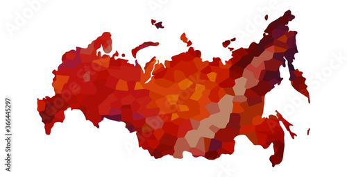 Russia . colorful vector map silhouette