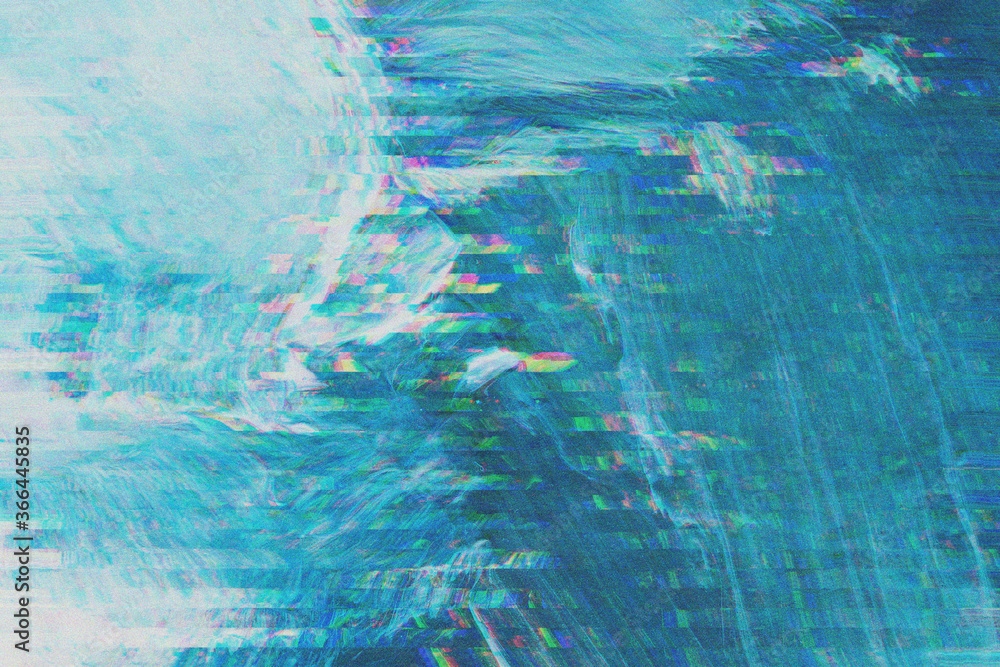blue glitch art design texture background