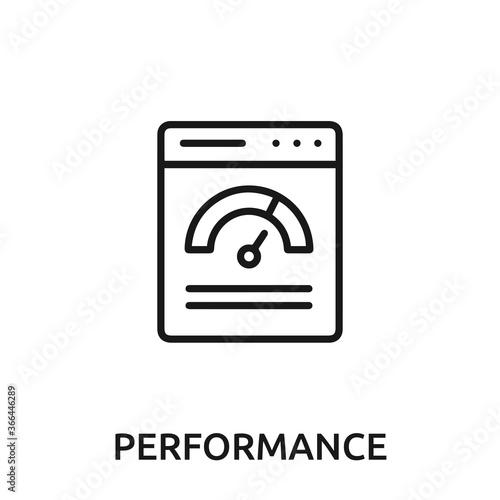 performance icon vector. performance sign symbol for modern design.