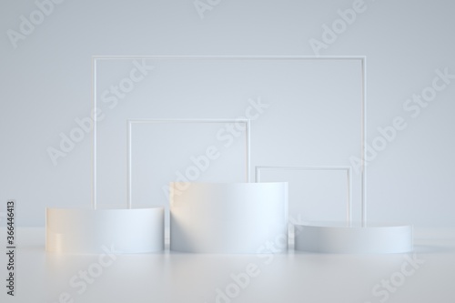 3d rendering of podium with background